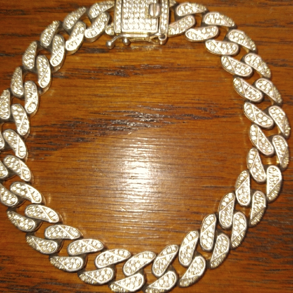 6'-7' Anker Mens  Bracelet stamped 925 weighs 37gz